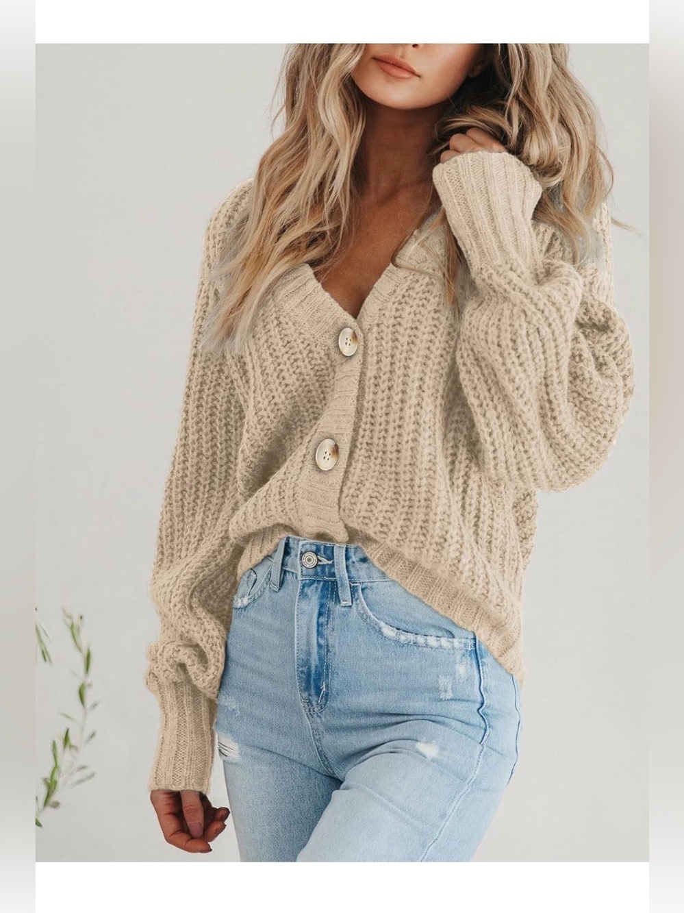🆕Cozy Chunky Knit Button-Front Cardigan Sweater